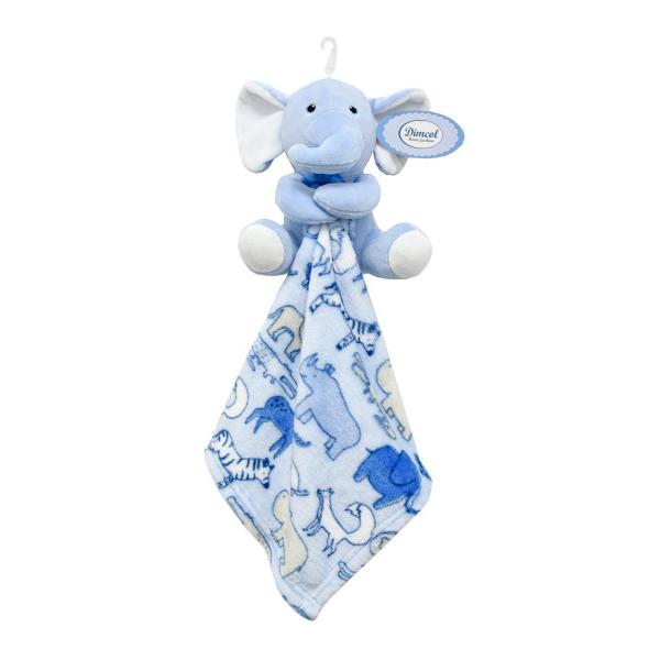 Λούτρινο Ζωάκι με Πανάκι Παρηγοριάς Blue Bebe Elephant Dimcol 31411802001