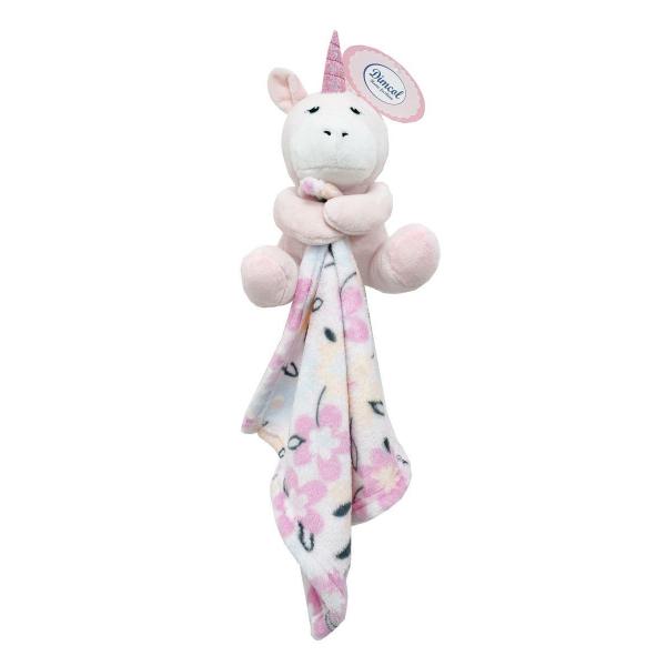 Λούτρινο Ζωάκι με Πανάκι Παρηγοριάς Pink Bebe Unicorn Dimcol 31411802003