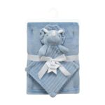 Κουβέρτα Αγκαλιάς Και Νάνι-Πανάκι Παρηγοριάς Blue Dinosaur 75X100 cm Dimcol 31421911001