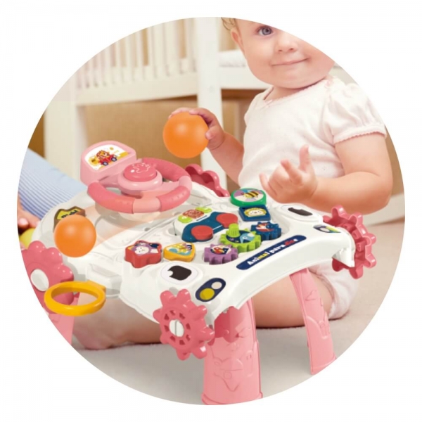 Περπατούρα Δραστηριοτήτων Robbie 3 in 1 Pink Bebe Stars 4243