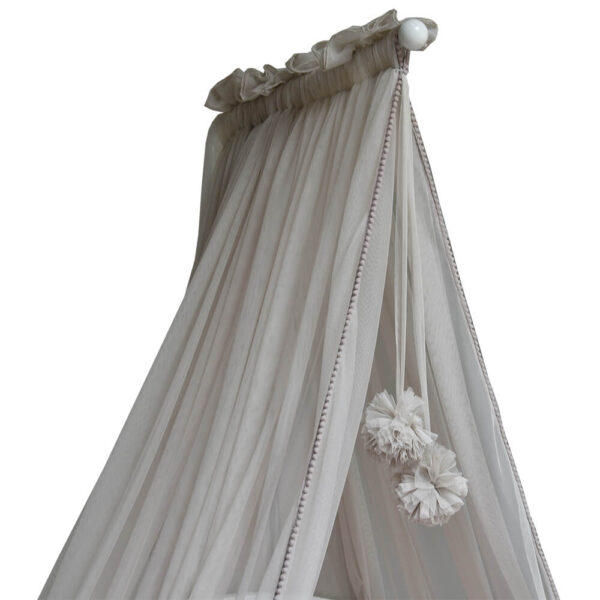 Κουνουπιέρα Κρεβατιού Με Pom-Pom Beige Bebe Stars 603-182