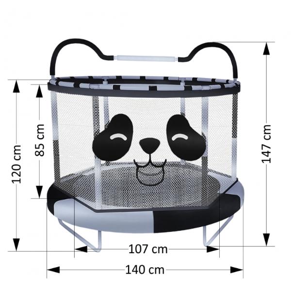 Τραμπολίνο Με Δίχτυ Δ 140cm Panda Bebe Stars 644-190