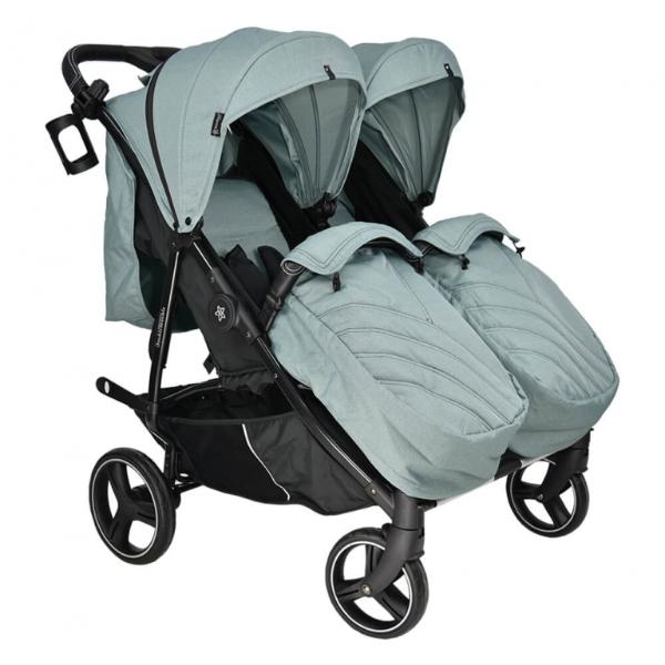Καρότσι Διδύμων Double Trouble Petrol Bebe Stars 7901-184