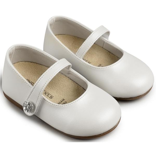 Βαπτιστικές Δερμάτινες Μπαλαρίνες BABYWALKER Λευκό BS3502
