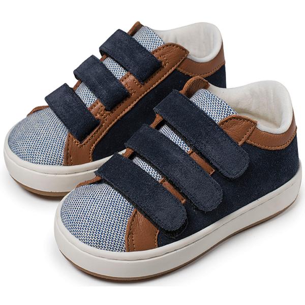 Παπούτσια Βαπτιστικά Sneakers Μπλε-Ταμπά BABYWALKER EXC5174