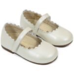 Βαπτιστικές Δερμάτινες Μπαλαρίνες BABYWALKER Εκρού BW4597