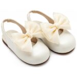 Βαπτιστικές Δερμάτινες Μπαλαρίνες BABYWALKER Εκρού BW4852