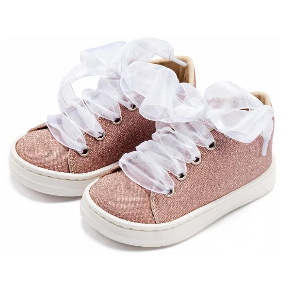 Βαπτιστικά Υφασμάτινα Sneakers BABYWALKER Ροζ BW4864