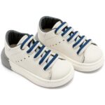 Παπούτσια Βαπτιστικά Δερμάτινα Sneakers BABYWALKER Λευκό-Μπλε EXC5294