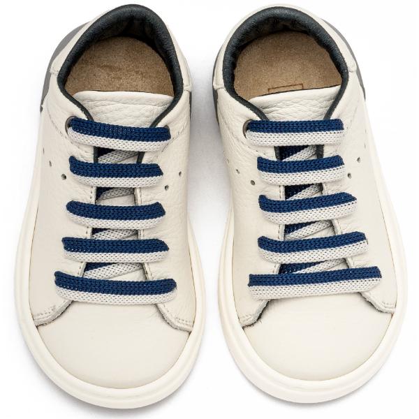 Παπούτσια Βαπτιστικά Δερμάτινα Sneakers BABYWALKER Λευκό-Μπλε EXC5294