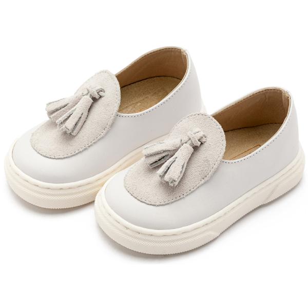 Παπούτσια Βαπτιστικά Δερμάτινα Loafers BABYWALKER Λευκό EXC5300