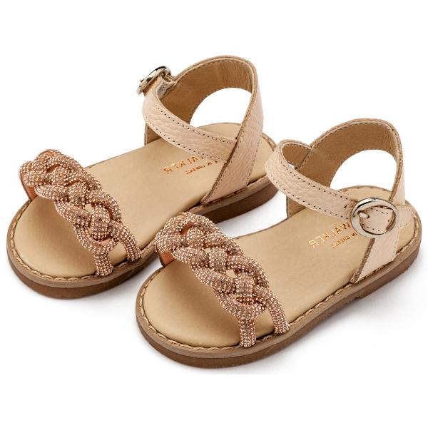 Βαπτιστικά Δερμάτινα Πέδιλα BABYWALKER Nude GR0101