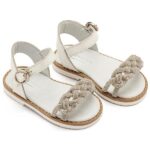 Βαπτιστικά Δερμάτινα Πέδιλα BABYWALKER Λευκό Πέρλα GR0101