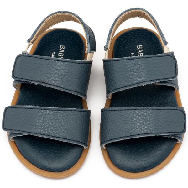 Βαπτιστικά Δερμάτινα Πέδιλα BABYWALKER Μπλε Ρουά GR0112