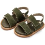 Βαπτιστικά Δερμάτινα Πέδιλα BABYWALKER Χακί GR0112