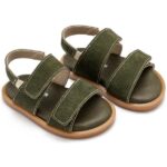 Βαπτιστικά Δερμάτινα Πέδιλα BABYWALKER Χακί GR0112
