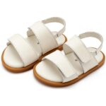GR0112 WHITE BABYWALKER Βαπτιστικά Δερμάτινα Πέδιλα BABYWALKER Λευκό GR0112