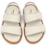 GR0112 WHITE2 BABYWALKER Βαπτιστικά Δερμάτινα Πέδιλα BABYWALKER Λευκό GR0112