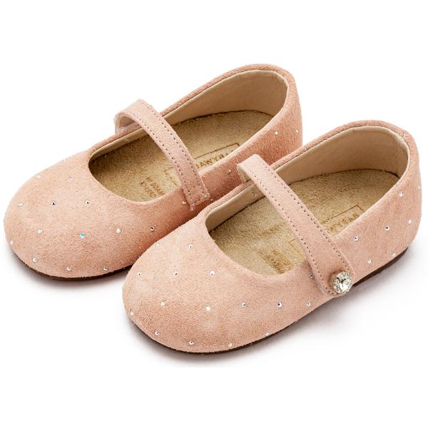 Βαπτιστικές Suede Μπαλαρίνες BABYWALKER Nude LU6009