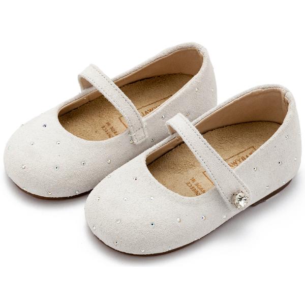 Βαπτιστικές Suede Μπαλαρίνες BABYWALKER Λευκό Πάγου LU6009