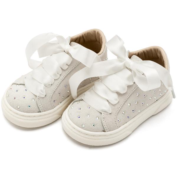 Βαπτιστικά Suede Sneakers BABYWALKER Λευκό Πάγου LU6115