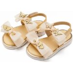 Βαπτιστικά Δερμάτινα Πέδιλα BABYWALKER Κίτρινο LU6119