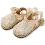 Βαπτιστικές Δερμάτινες Εσπαντρίγιες BABYWALKER Εκρού LU6123