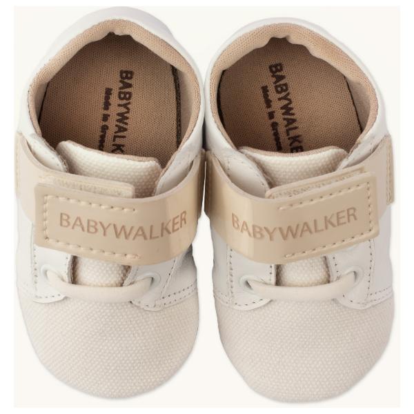 Παπούτσια Βαπτιστικά Δερμάτινα Sneakers Αγκαλιάς BABYWALKER Εκρού MI1092