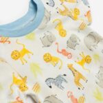 Βρεφικά φορμάκια κοντομάνικα 2pack για αγόρι σε χρώμα λευκό-σιέλ FUNKY 125-050143-1