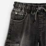 Βερμούδα τζιν cargo για αγόρι σε χρώμα μαύρο FUNKY 125-114100-1