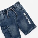 Σετ καλοκαιρινό βερμούδα τζιν για αγόρι σε χρώμα μπλε FUNKY 125-302101-1