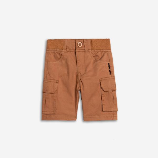 Βερμούδα σταθερή cargo για αγόρι σε χρώμα καφέ FUNKY 125-313102-2