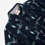 Σετ καλοκαιρινό πουκάμισο-βερμούδα για αγόρι σε χρώμα μπλε-λευκό FUNKY 125-393113-1