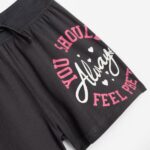 Σετ μακό σορτς για κορίτσι σε χρώμα ροζ-ανθρακί FUNKY 125-524107-1