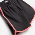 Σετ μακό σορτς αθλητικό για κορίτσι σε χρώμα ροζ-ανθρακί FUNKY 125-524110-2