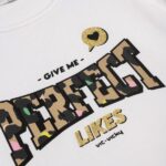 Σετ μακό μπλούζα-κολάν ποδηλατικό για κορίτσι σε χρώμα λευκό-μπεζ FUNKY 125-527103-1