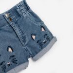 Σετ καλοκαιρινό τζιν σορτς για κορίτσι σε χρώμα ροζ-μπλε FUNKY 125-726100-1