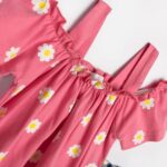 Σετ καλοκαιρινό τζιν σορτς για κορίτσι σε χρώμα ροζ-μπλε FUNKY 125-726105-1