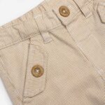 Βρεφικό σετ καλοκαιρινό πουκάμισο-παντελόνι για αγόρι χρώμα λευκό-μπεζ FUNKY 125-822107-1