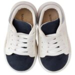 Παπούτσια Βαπτιστικά Δερμάτινα Sneakers BABYWALKER Λευκό-Μπλε BS3037