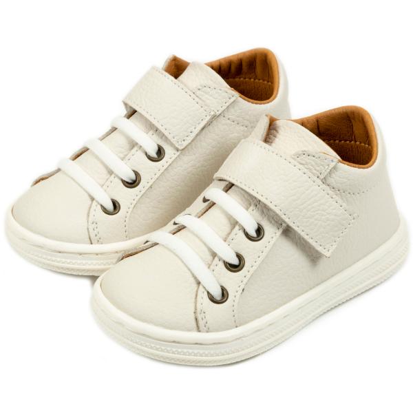 Παπούτσια Βαπτιστικά Δερμάτινα Sneakers BABYWALKER Εκρού BS3062