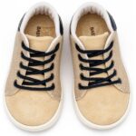 Παπούτσια Βαπτιστικά Δερμάτινα Sneakers BABYWALKER Μπεζ-Μπλε BS3073