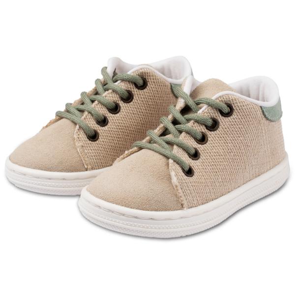 Παπούτσια Βαπτιστικά Δερμάτινα Sneakers BABYWALKER Μπεζ-Μέντα BS3073