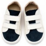 Παπούτσια Βαπτιστικά Δερμάτινα Sneakers BABYWALKER Λευκό-Μπλε BS3080