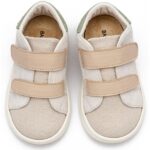 Παπούτσια Βαπτιστικά Δερμάτινα Sneakers BABYWALKER Λευκό-Μπεζ-Μέντα BS3085