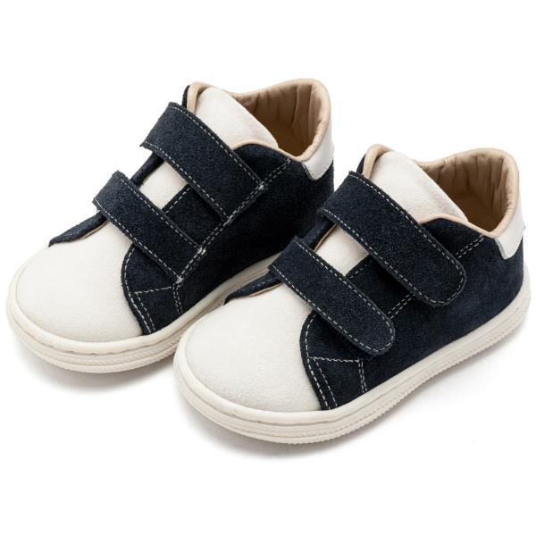 Παπούτσια Βαπτιστικά Δερμάτινα Sneakers BABYWALKER Μπλε-Λευκό BS3085