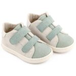 Παπούτσια Βαπτιστικά Δερμάτινα Sneakers BABYWALKER Λευκό-Γαλάζιο BS3085