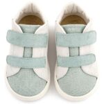 Παπούτσια Βαπτιστικά Δερμάτινα Sneakers BABYWALKER Λευκό-Γαλάζιο BS3085
