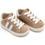 Παπούτσια Βαπτιστικά Καστόρινα Sneakers BABYWALKER Μπεζ-Λευκό BS3086