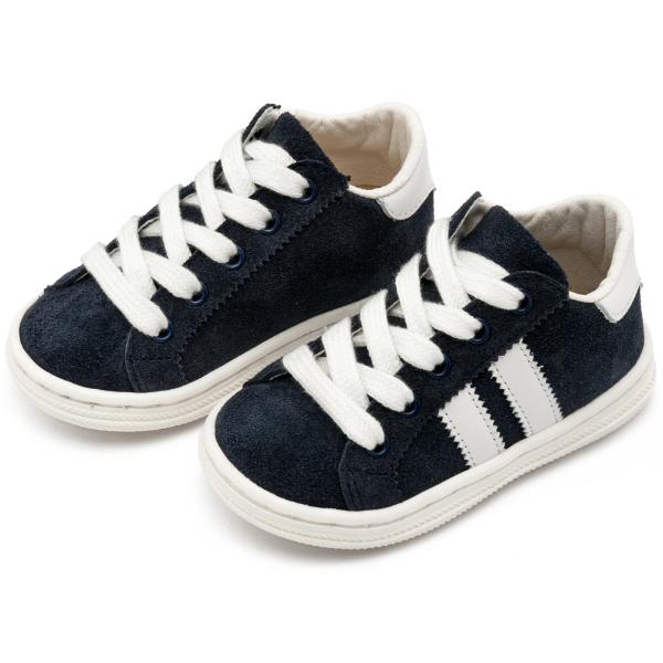 Παπούτσια Βαπτιστικά Καστόρινα Sneakers BABYWALKER Μπλε-Λευκό BS3086